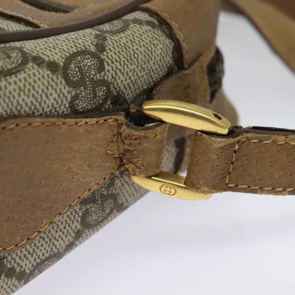 GUCCI GG Supreme Web Sherry Line Bag Pvc Beige Gold 68 02 004